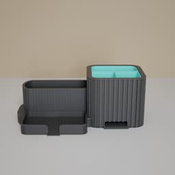 3D Printed Bathroom & Kitchen Countertop Organizer – Multi‑Compartment Storage Tray 3d model