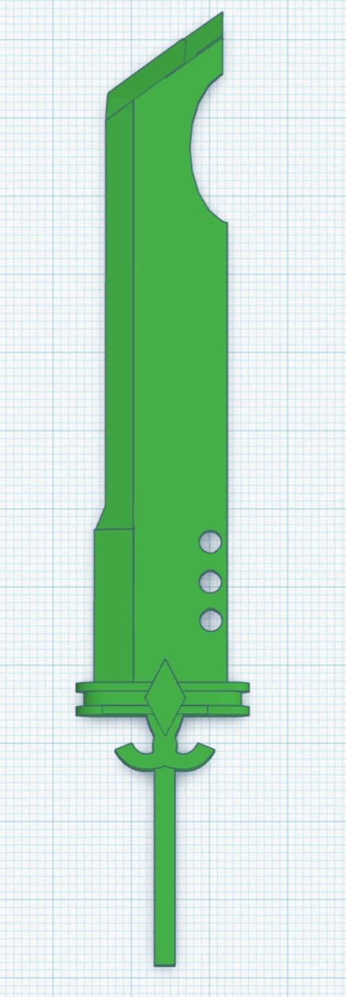 Custom sword for scale models 3d model