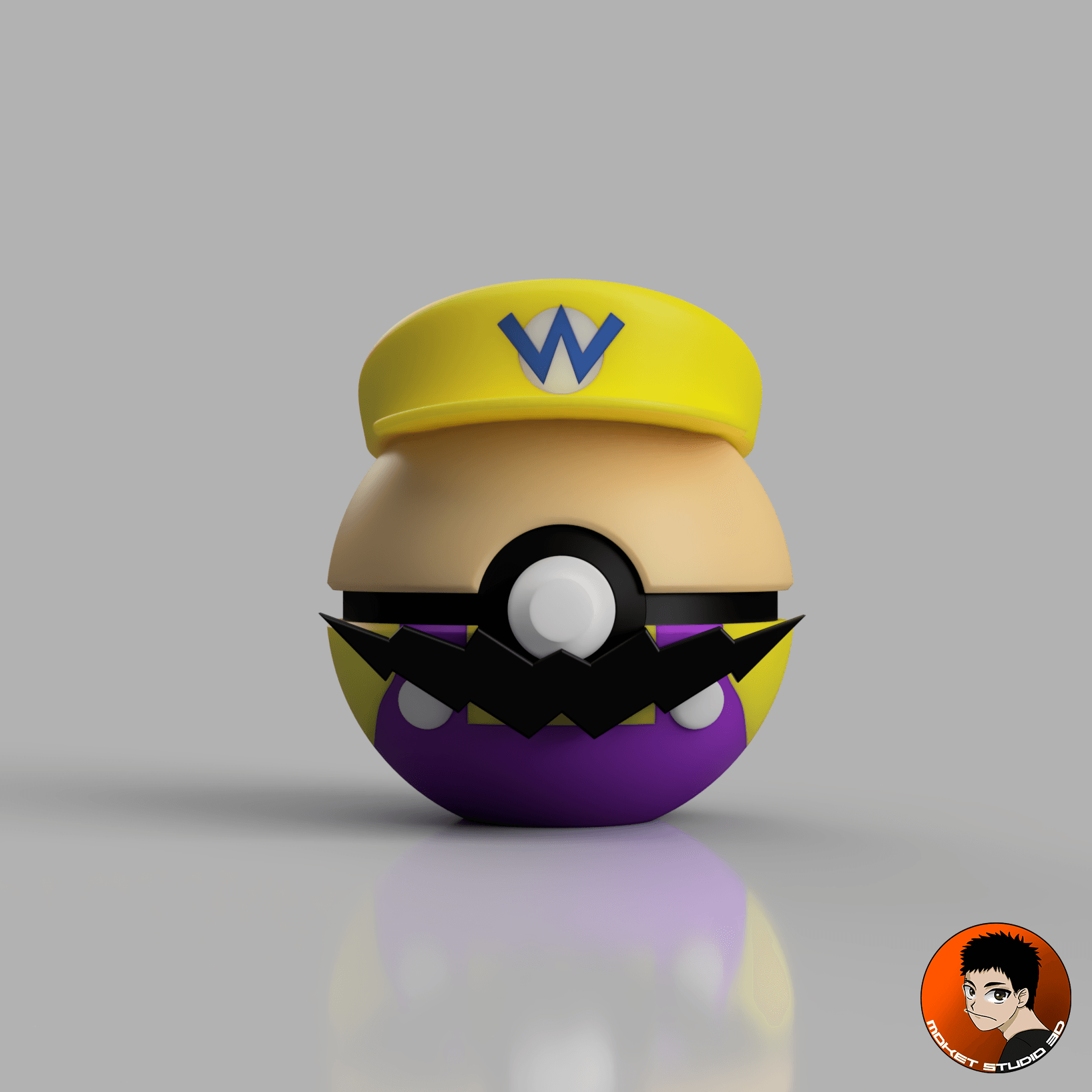 Wario Pokeball 3d model