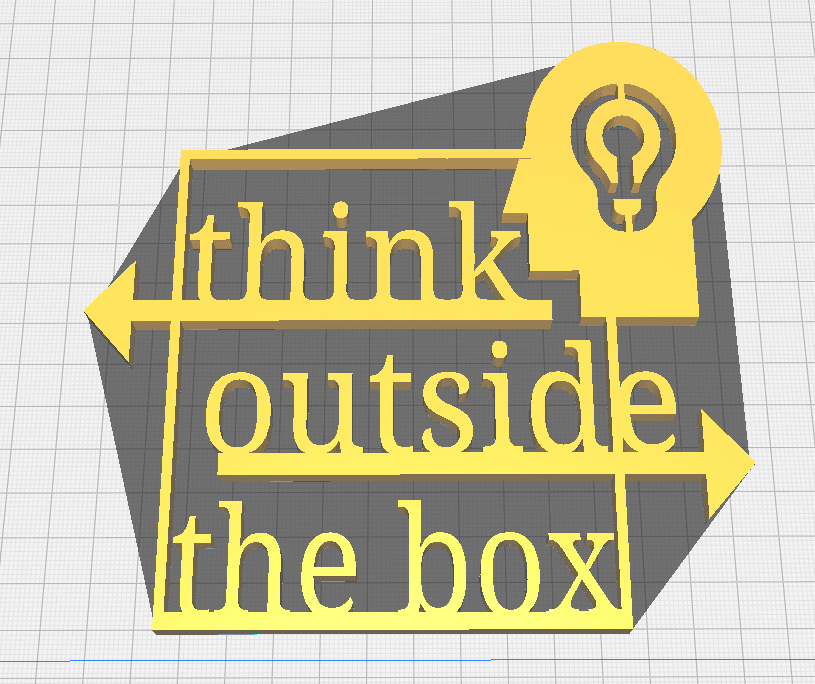 Think outside the box 3d model