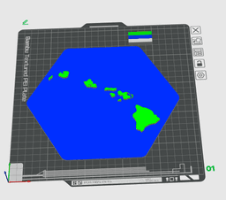 Hawaii Islands Frameless Tile 3d model