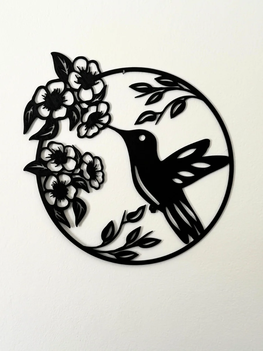 Hummingbird wall Art Spring Wall Art 3d model
