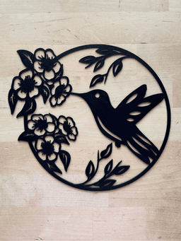 Hummingbird wall Art Spring Wall Art 3d model