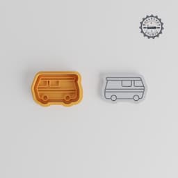 RV Camper Cookie Cutter & Stamp Set, Motorhome, Travel Trailer Shapes, 6 Piece Collection, Perfect for Fondant, Sizes S/M/L PRODUCT_3260 3d model