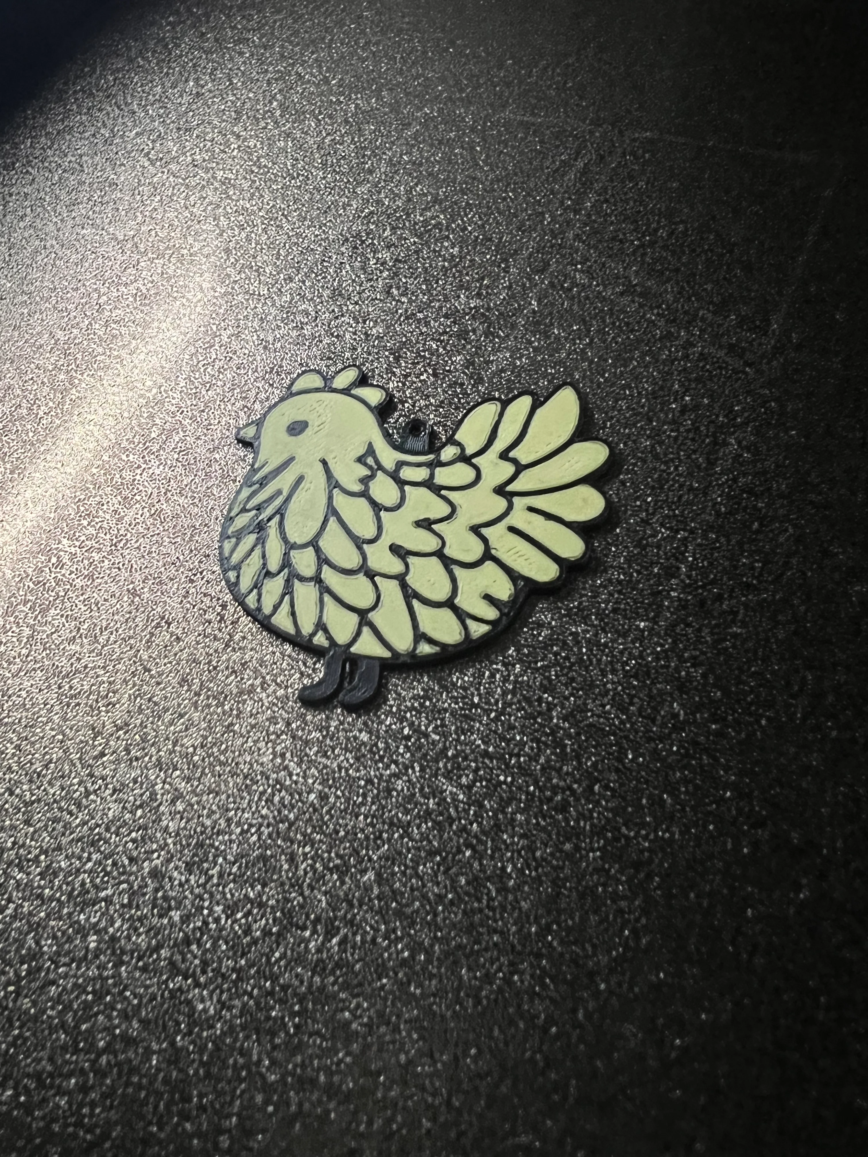 Cute Chicken with hook attachment for Keychains or earrings 3d model