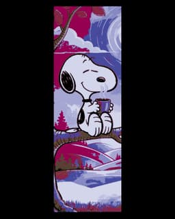 Snoopy enjoying a night fall day - Set of bookmarks 3d model