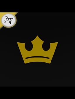 Simple Crown Symbol - 2D Art 3d model