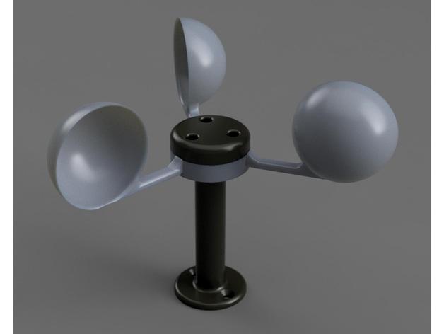 Anemometer - 90 degree support version 3d model