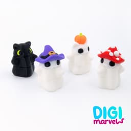 Spinny Ghosts Flexi + Keychains 3d model