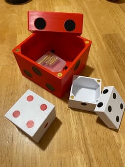 Six sided dice container 3d model