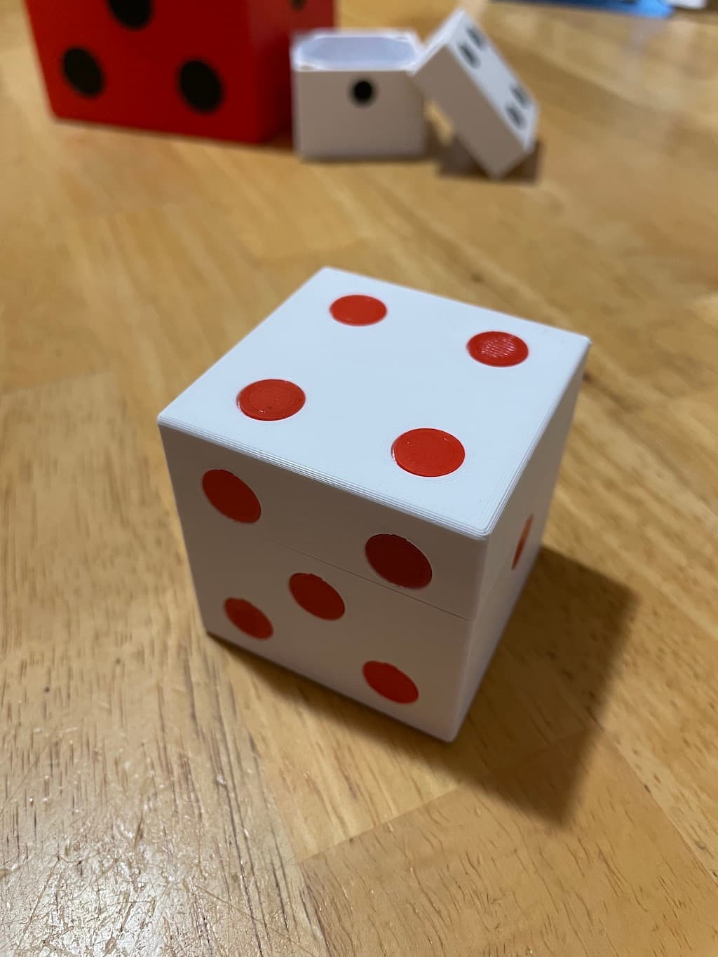 Six sided dice container 3d model
