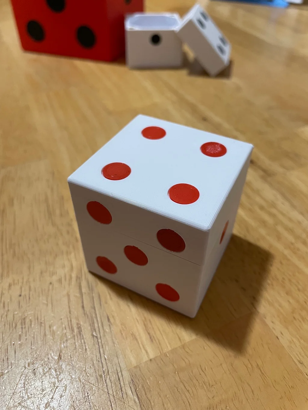 Six sided dice container 3d model