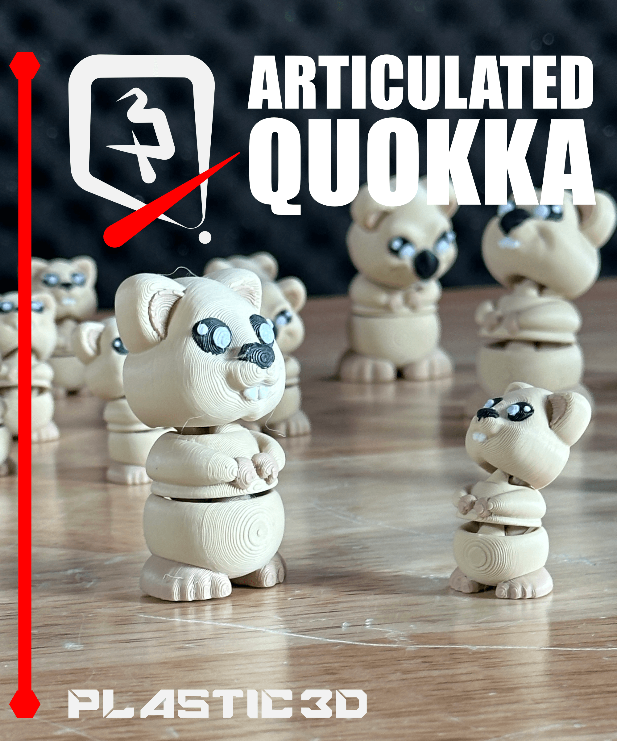 Articulated Quokka — The Happiest Marsupial 3d model