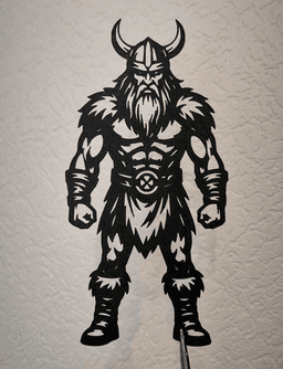 Viking Warrior 2D Wall Art.stl 3d model