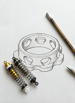 12mm Big Bore Spring Adapters – Team Asso RC10 B2 T2 T3 B4 T4 RC10T 3d model