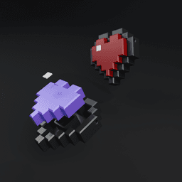 Yet another Minecraft heart clicker 3d model