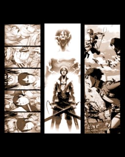 Fan Art Manga Special - Attack on Titan set of Bookmarks 3d model