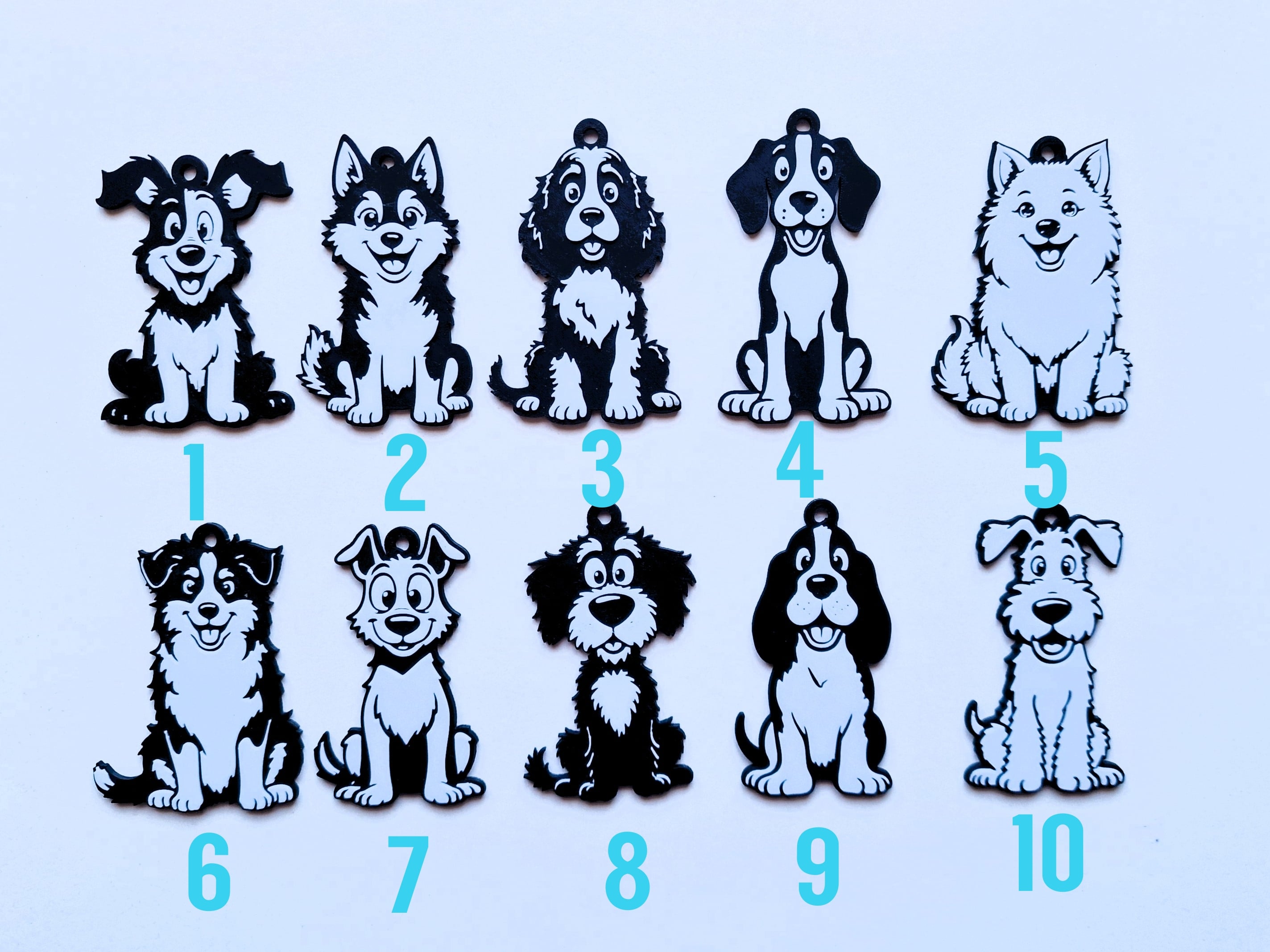 Delta pack 25 dog keychains 3d model