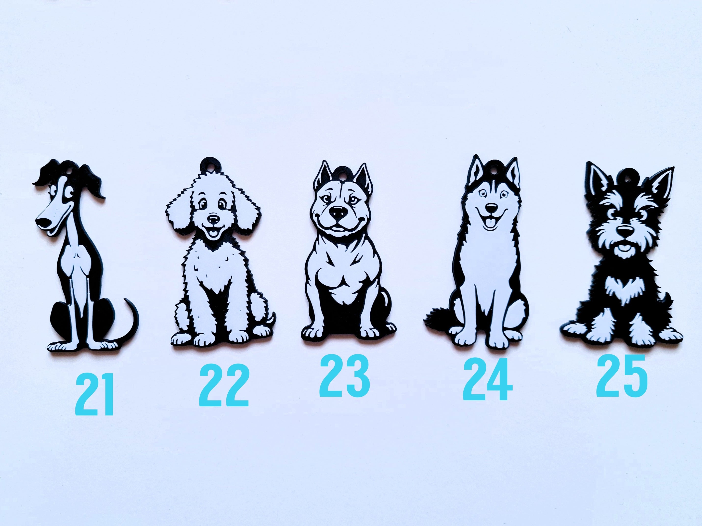 Delta pack 25 dog keychains 3d model