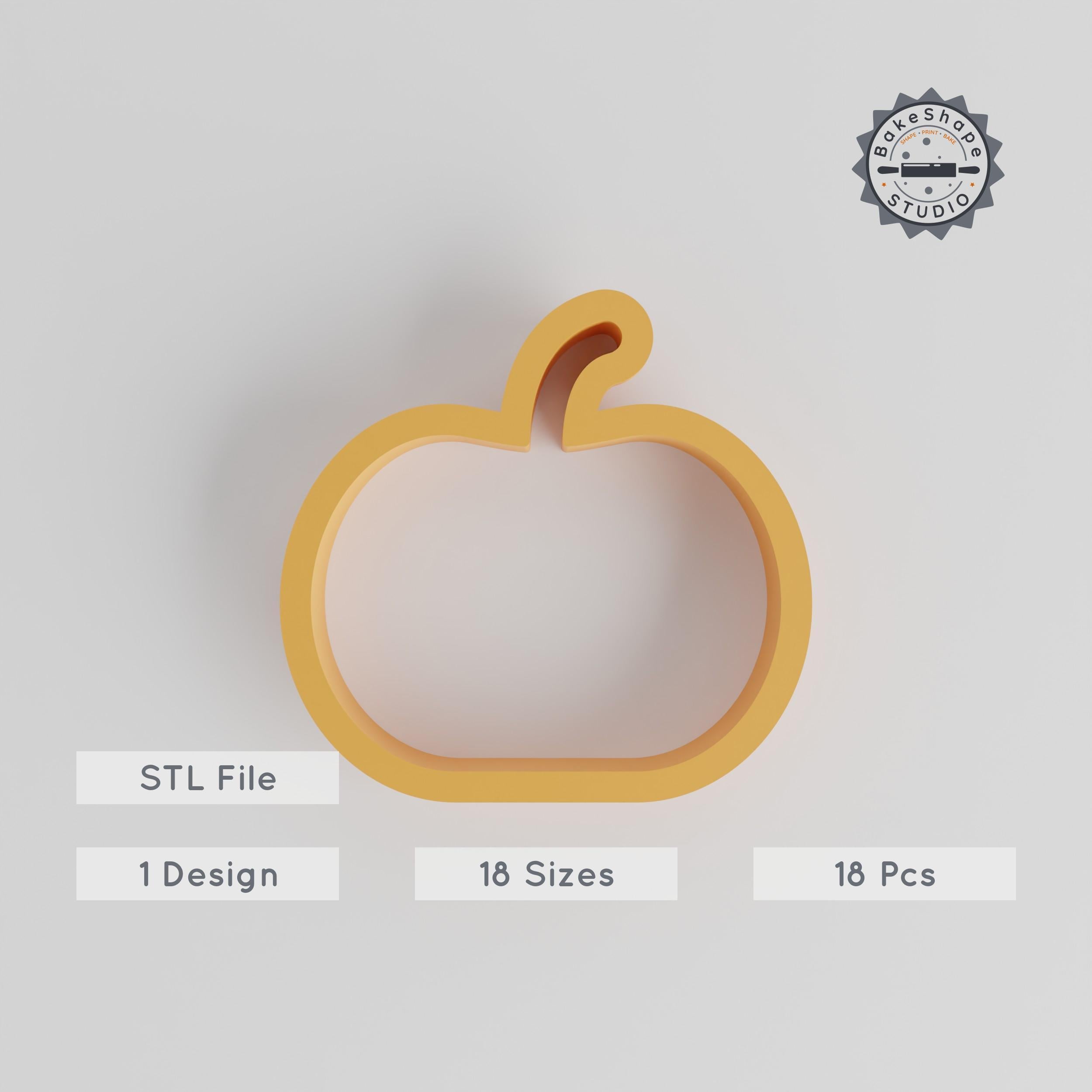 Pumpkin Shape Cutter Set, 18 Sizes, Perfect for Cookies, Fondant & Clay, Festive Gourd & Autumn Squash Design PRODUCT_125 3d model
