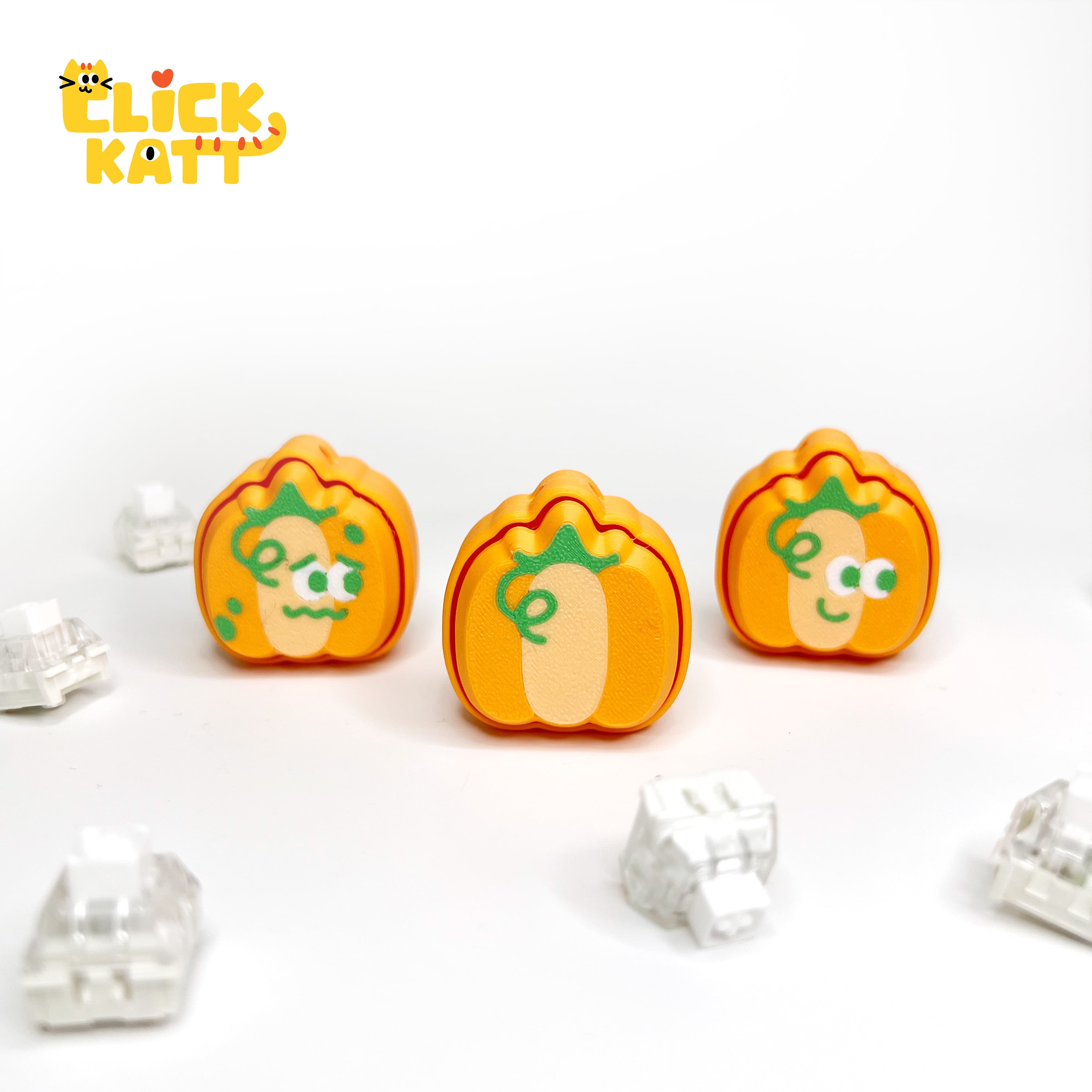 Pumpkin - Clicker Fidget Toy Keychain 3d model