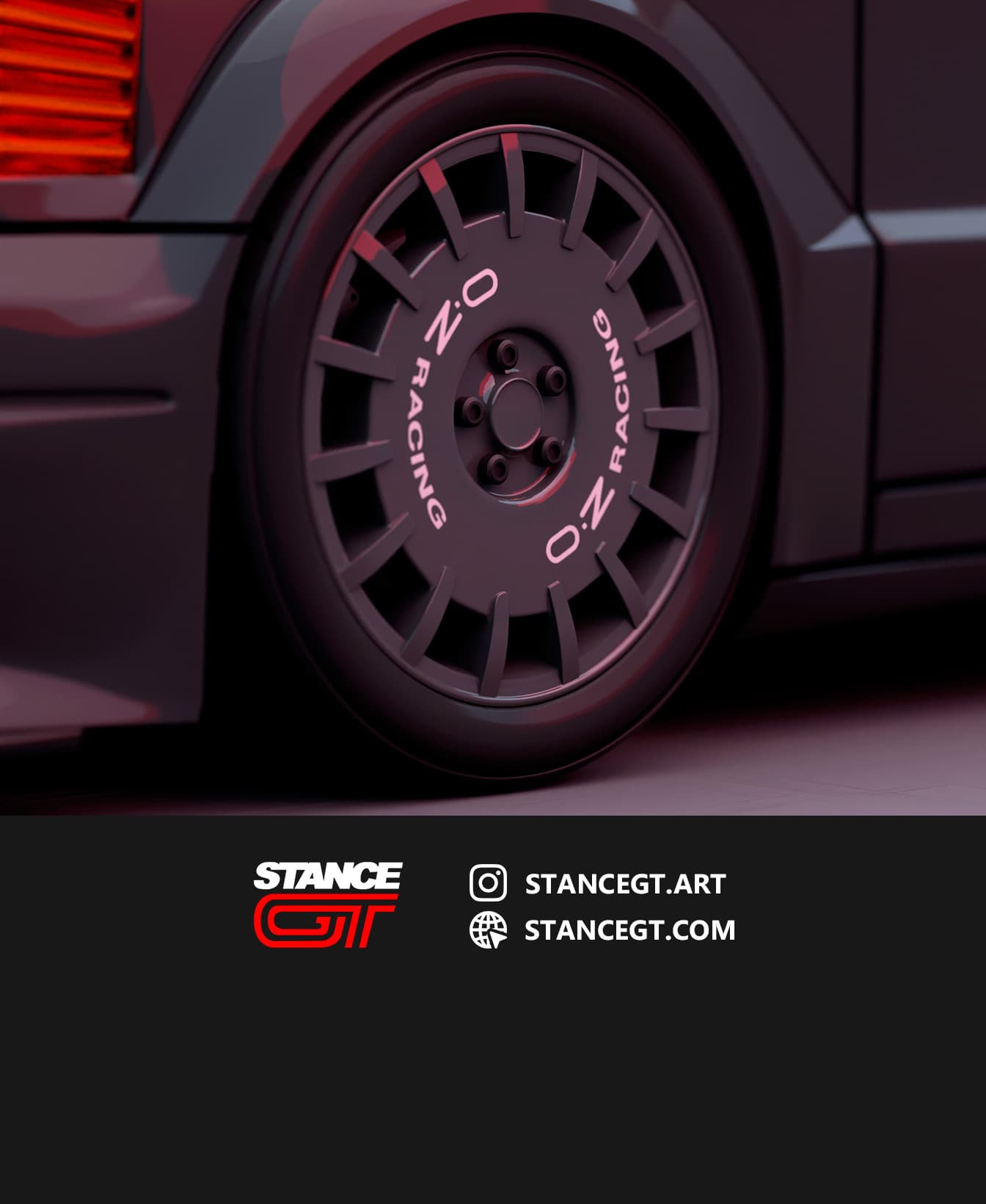 OZ Rally Racing Wheels | for Mercedes 190E EVO II 3d model