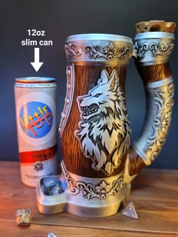 Wolf Pack Can Cozy Dice Tower collection 12oz slim and regular size cans 3d model