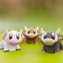 Betty the Cow – Flexi Fidget Cow - 3DPAW 3d model
