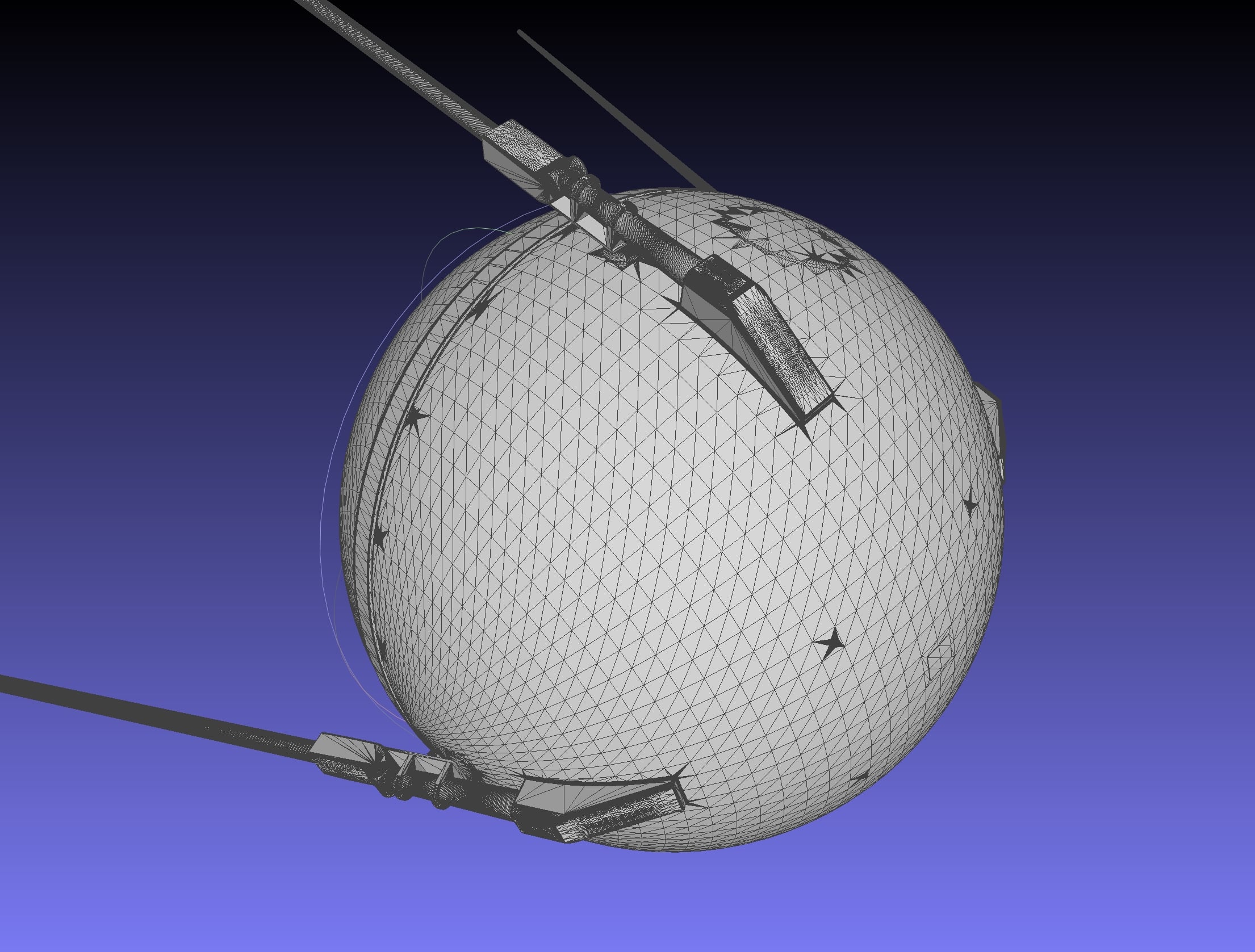 Sputnik Satellite 3D-Printable Scale Model 3d model