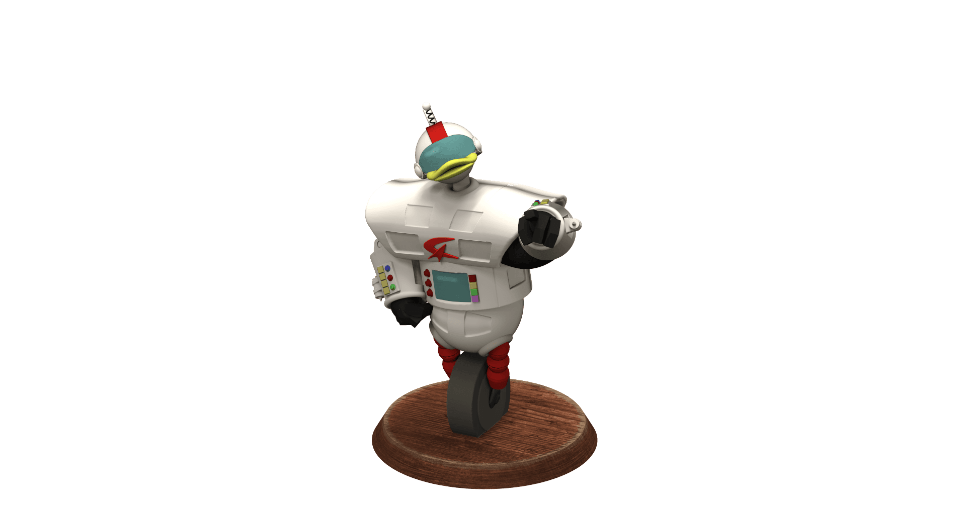 Gizmoduck from Ducktales - Pointing 3d model