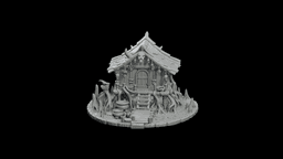 Swamp Witch Hut STL - Printable D&D Tabletop Terrain 3d model