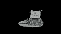 Swamp Witch Hut STL - Printable D&D Tabletop Terrain 3d model