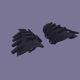 Hooked Spike Combat Bracers 3d model