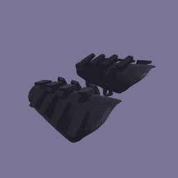 Hooked Spike Combat Bracers 3d model