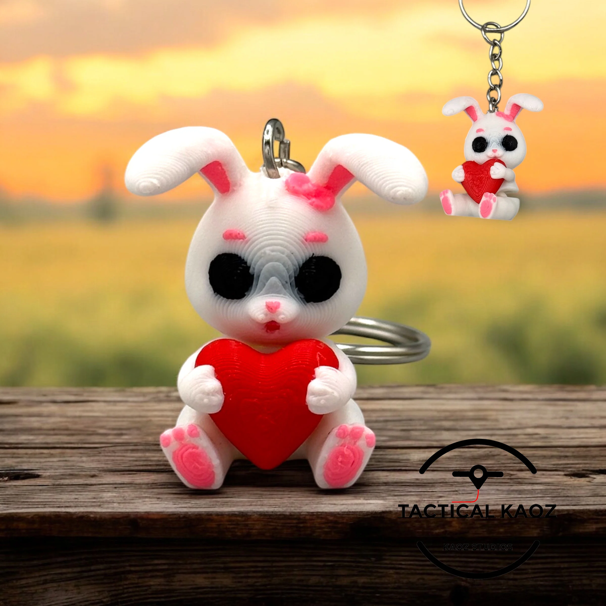 Bunny Keychain & Flexy Figurine - No supports 3d model