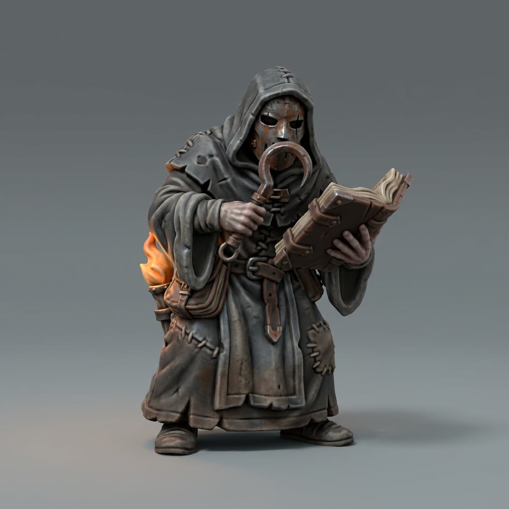 Iris and Orin - Masked Interrogator STL - Dungeon Rescue Pack 3d model