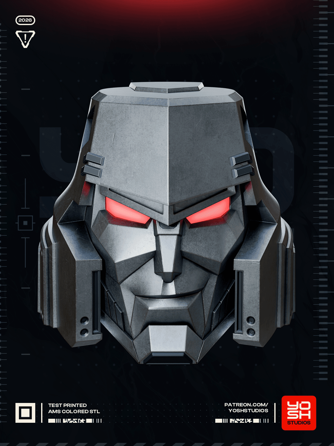 G1 Megatron Helmet 3D Printer STL file 3d model