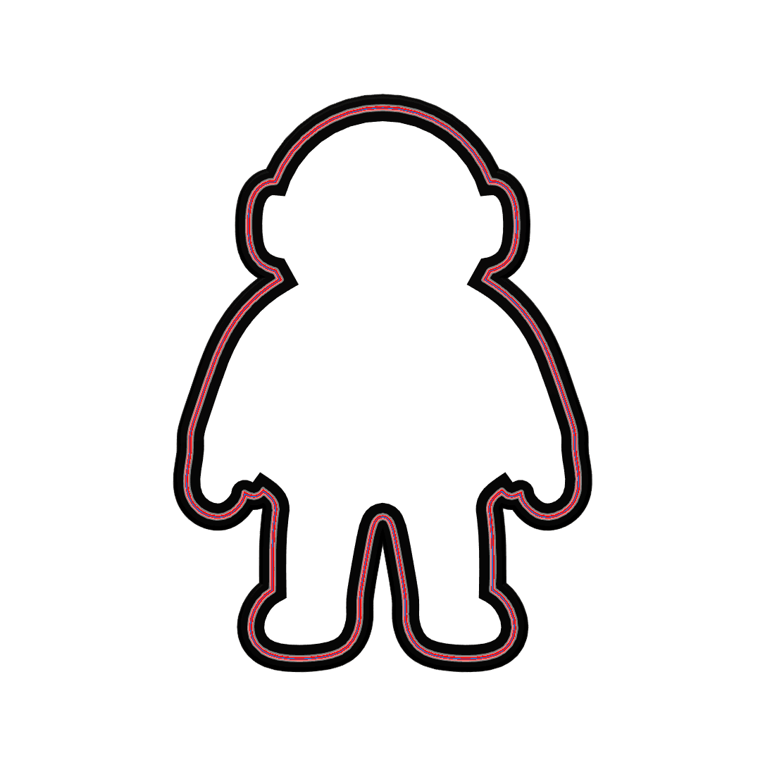 Astronaut Cookie Cutter STL File - 4 inches 3d model