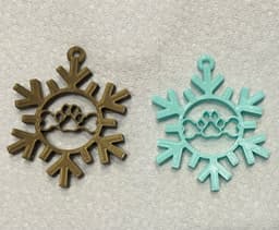 Dog Bone Snowflake Ornament 3d model