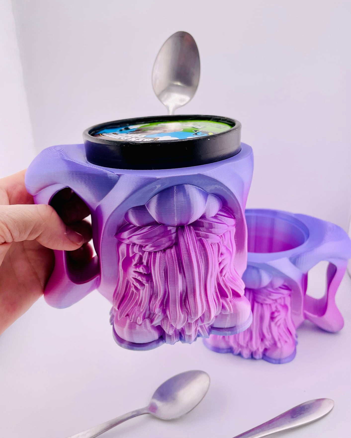 Gnome Ice Cream Pint Holder 3d model