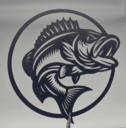 Bass Fish 2D Wall Art.3mf 3d model