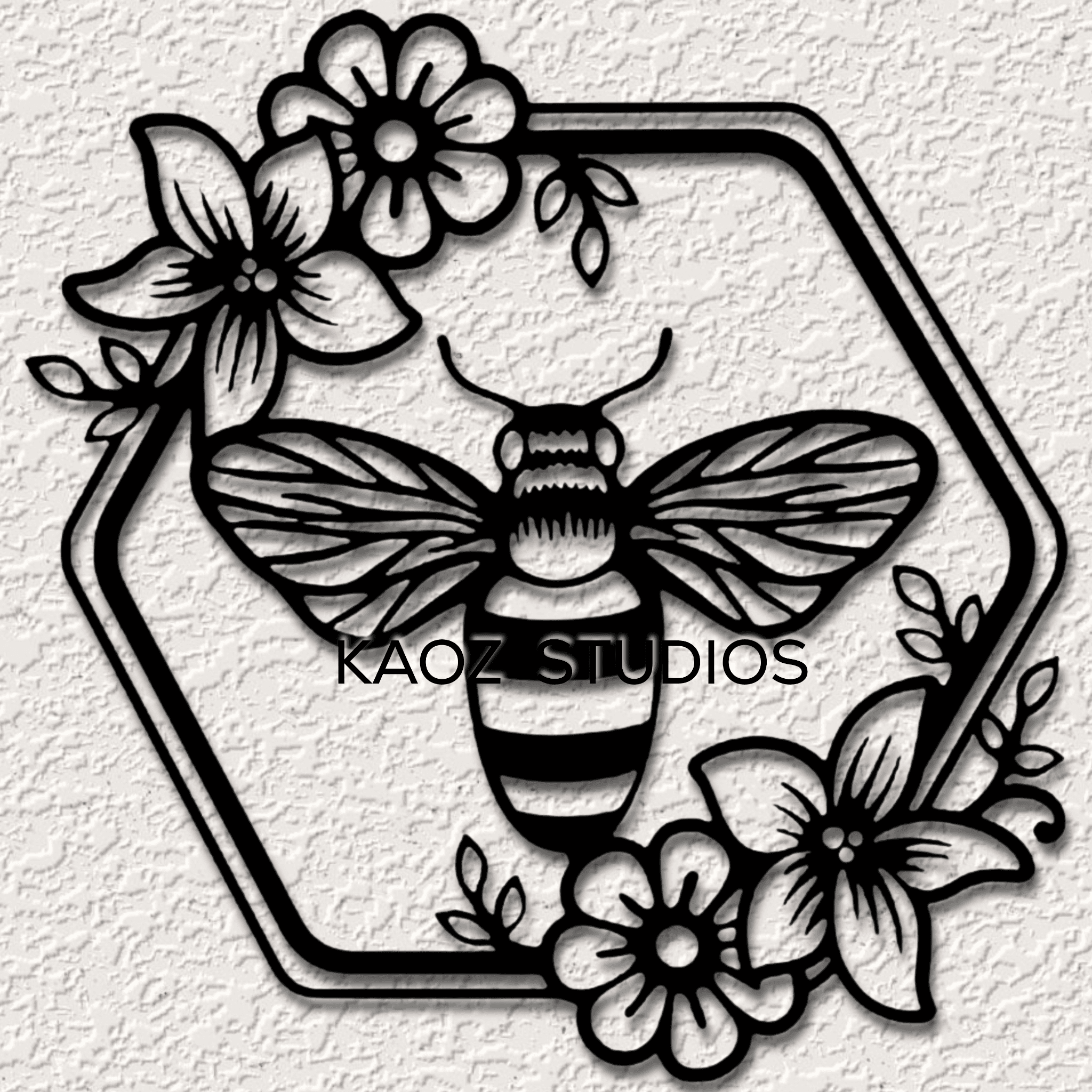 honeybee wall art honey bee wall decor bumblebee decoration with honeycomb 3d model