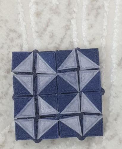 Auxetic Tile // 18mm Diagonal Split - light 2 - 3d model