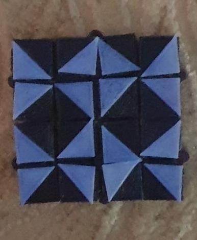 Auxetic Tile // 18mm Diagonal Split - dark - 3d model