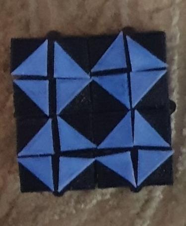Auxetic Tile // 18mm Diagonal Split - dark 2 - 3d model