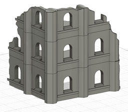 Two Story ruined building 3d model