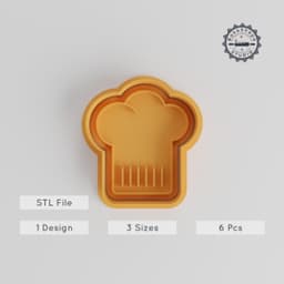 Cooking School Shape Cutter & Stamp Set, Perfect for Cookies & Fondant, S/M/L, 6 Pieces PRODUCT_2916 3d model
