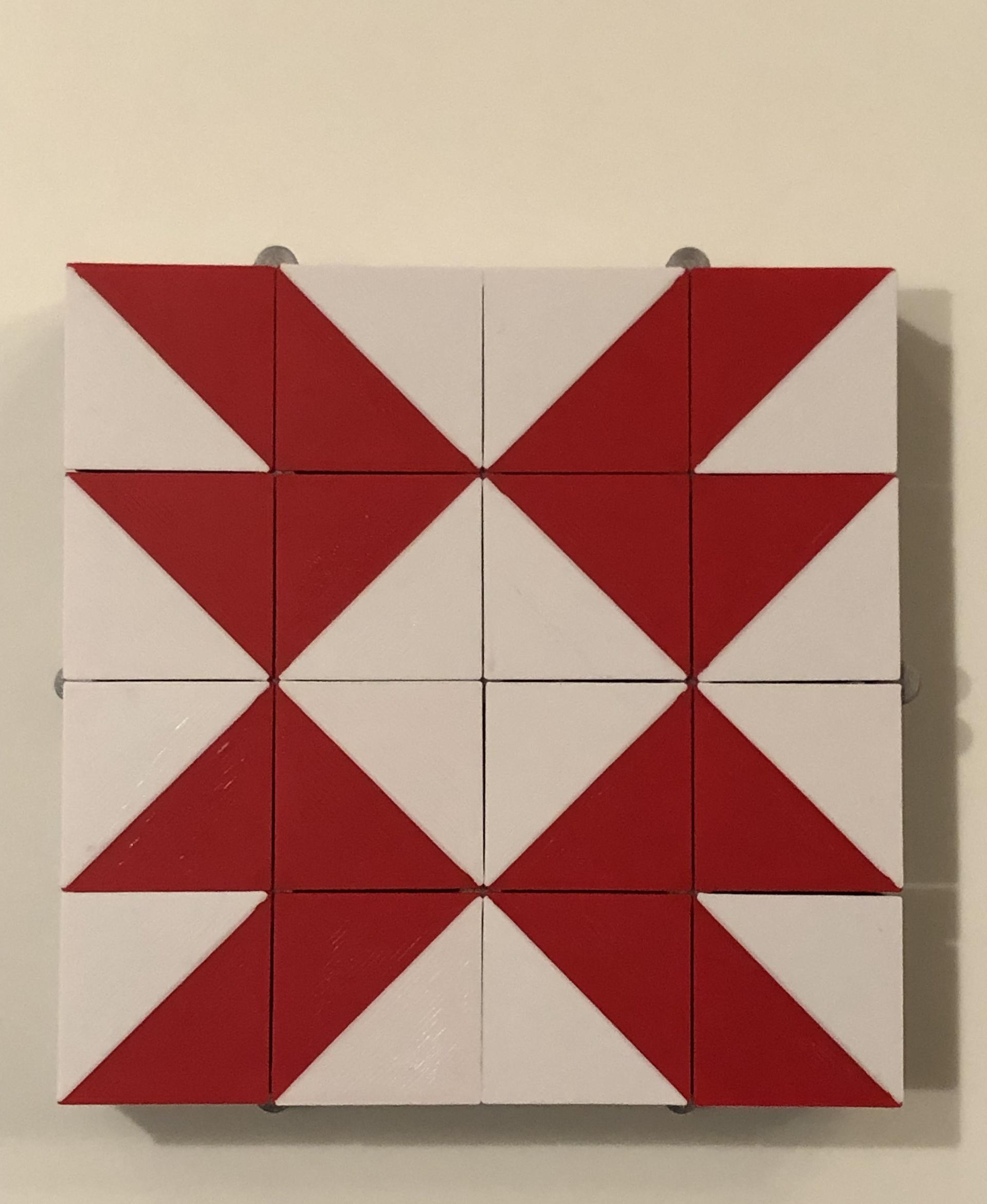 Auxetic Tile // 18mm Diagonal Split - Four Geese - 3d model