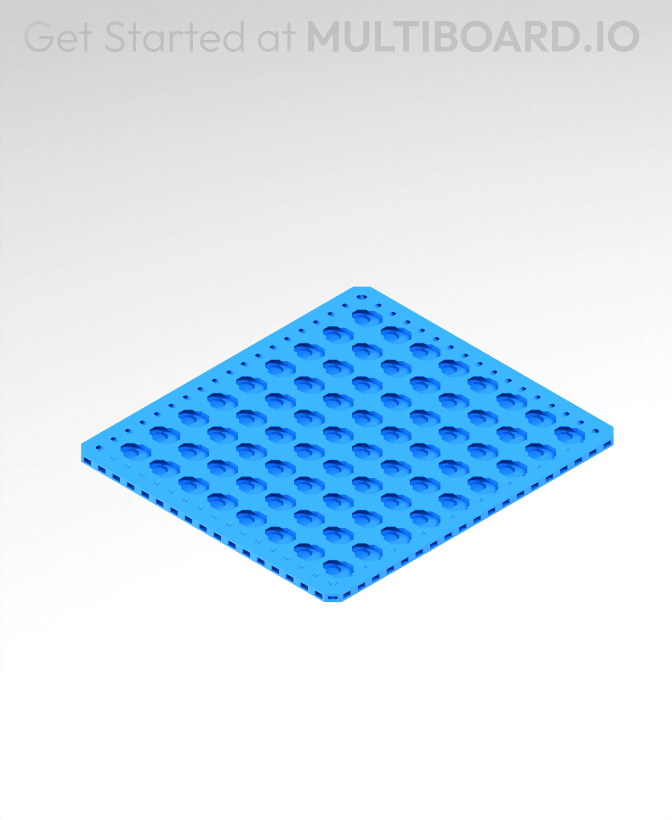 10x9 MU - Point Hole MU - MultiBoard Plate 3d model