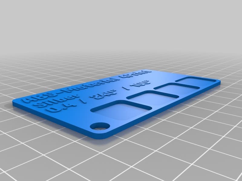 ABS Material 4Print Silver Karte 3d model